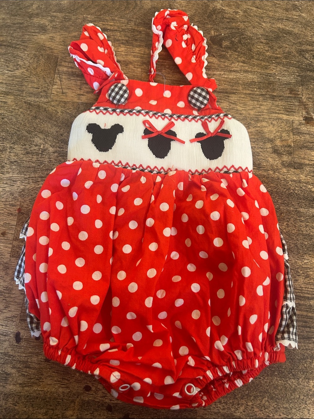 Red Polka Dot Baby Diaper Cover Romper with Bow Accents